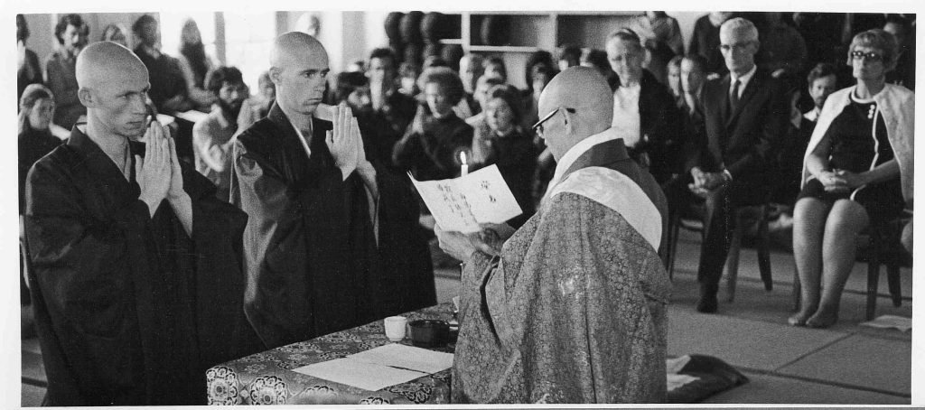 Matsuoka-roshi seated in the zendo